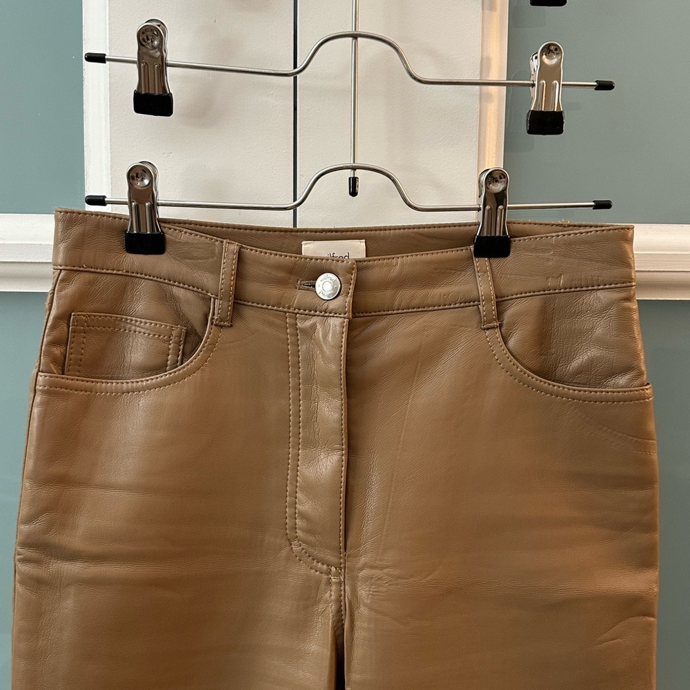 Aritzia Brown Leather Pants